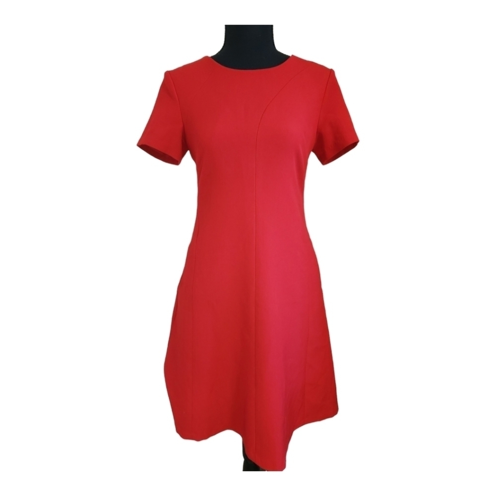 BANANA REPUBLIC fit & flare knee length dress red size 0